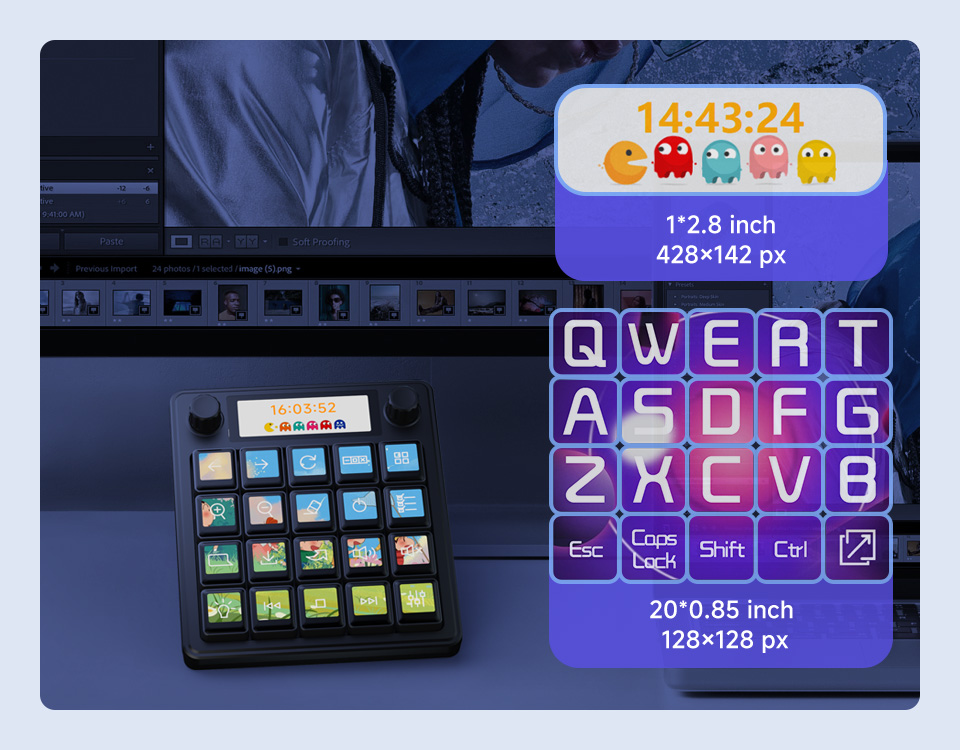 Waveshare MK20 Multi-Functional AI Voice Control Panel, onboard multiple LCDs