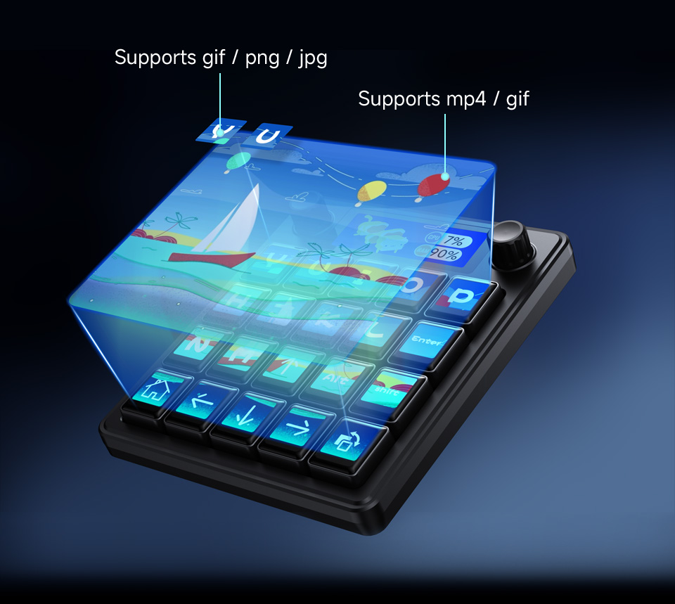 Waveshare MK20 Multi-Functional AI Voice Control Panel, supports 20-screen splicing display