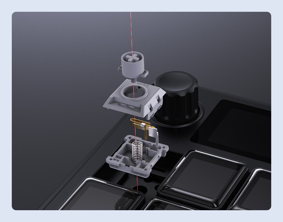 Waveshare MK20 Multi-Functional AI Voice Control Panel, adopts mechanical switches