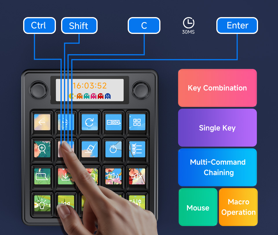 Waveshare MK20 Multi-Functional AI Voice Control Panel, with Linux + QMK dual-system architecture