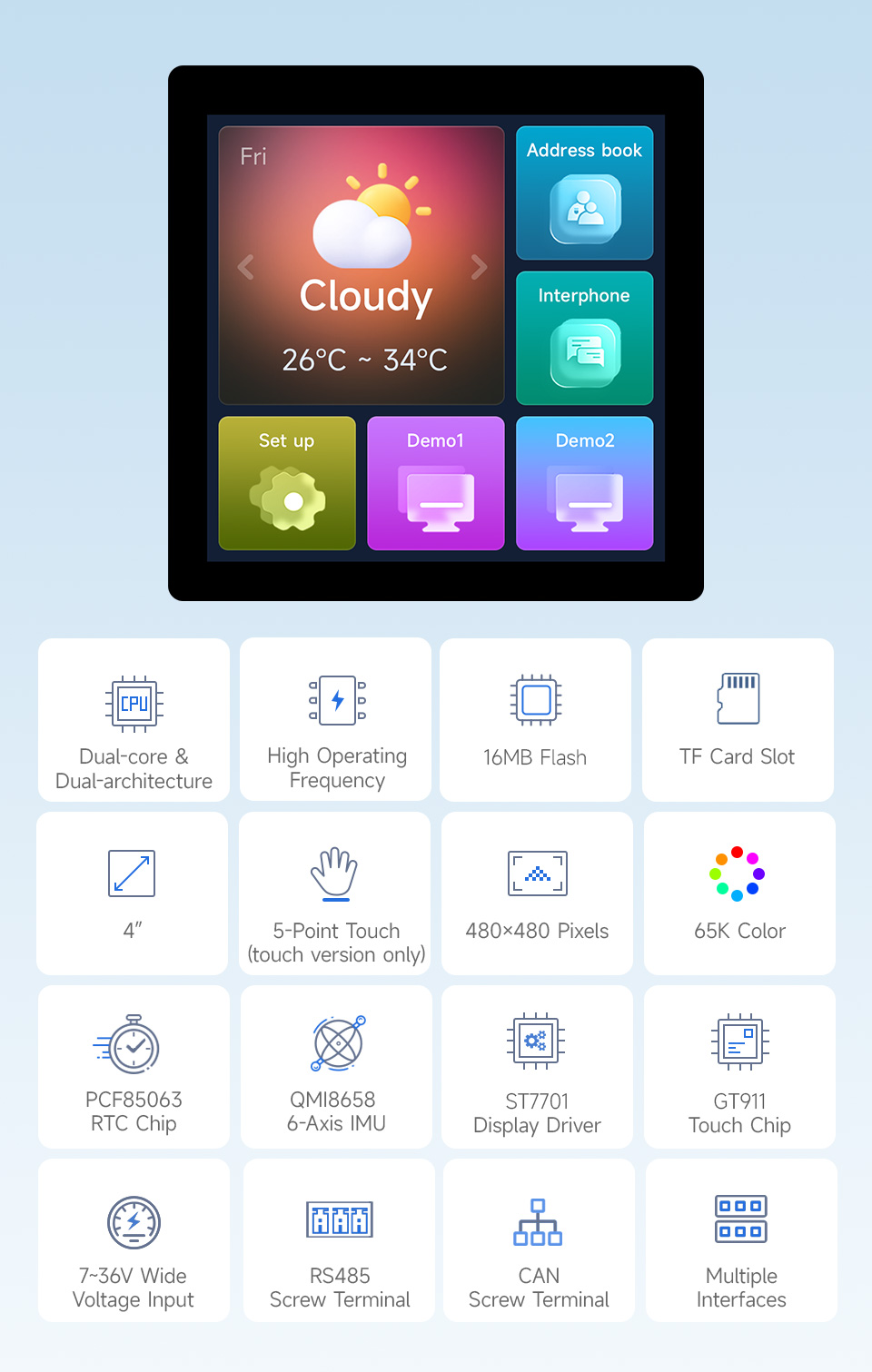 RP2350 4inch LCD Development Board