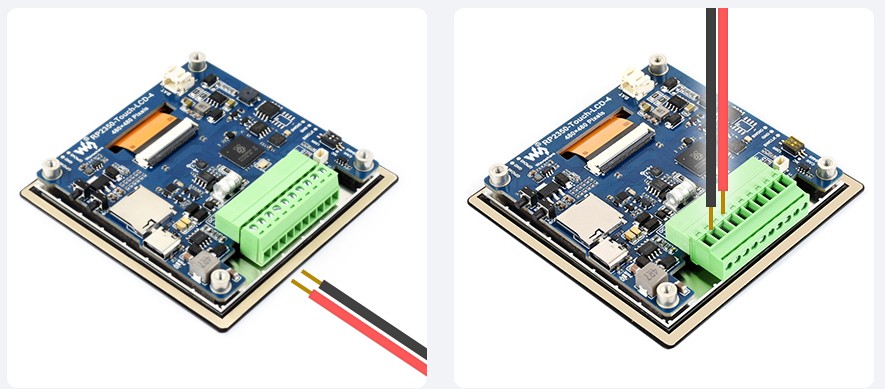 RP2350 4inch Display Development Board, supports two wiring methods
