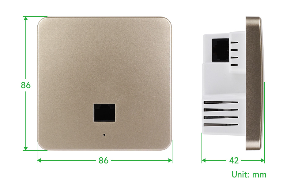 86 Type Wall-mounted Wireless Access Point, outline dimensions