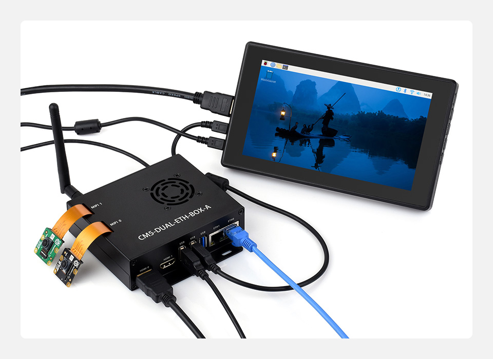 Dual Ethernet Base Board For Raspberry Pi CM5, Suitable for Raspberry Pi applications in remote communications or other industrial settings