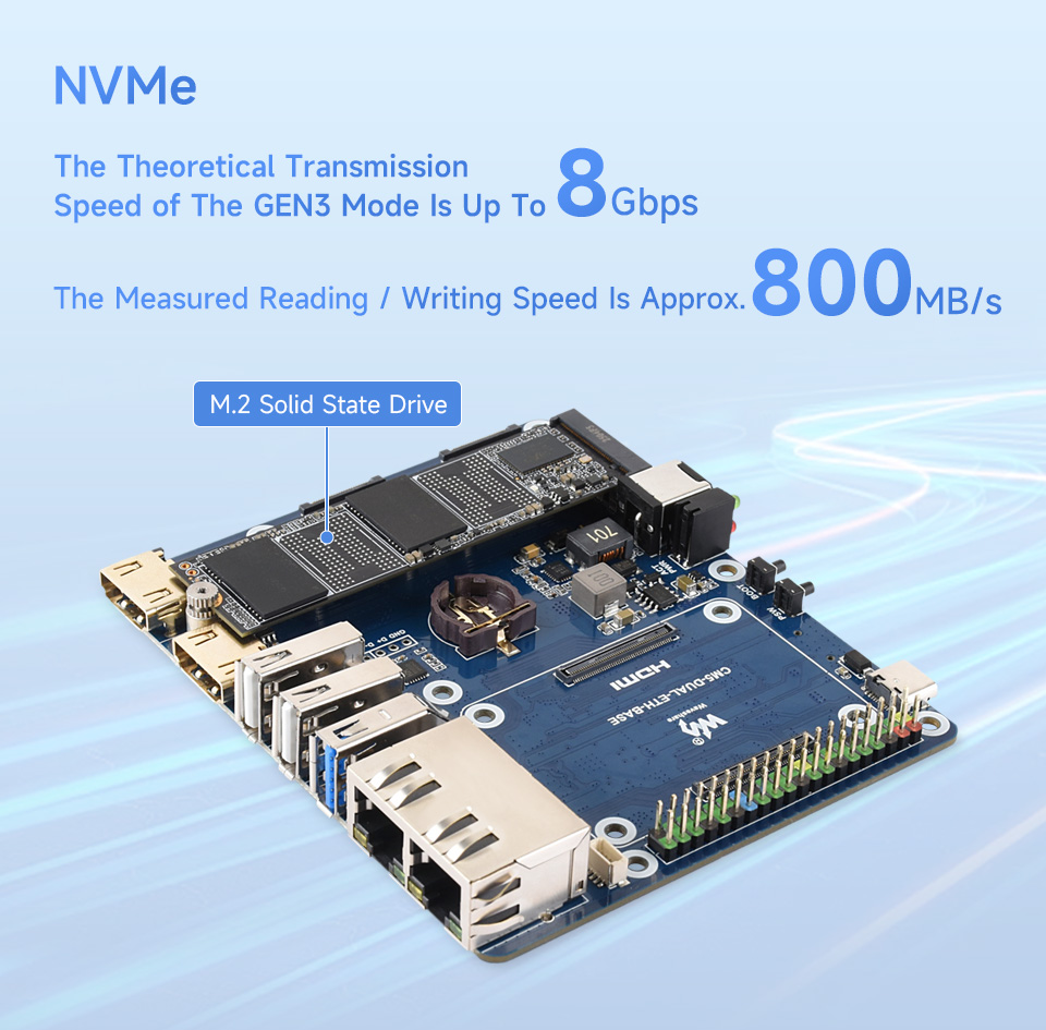 Supports M.2 NVMe Solid State Drive
