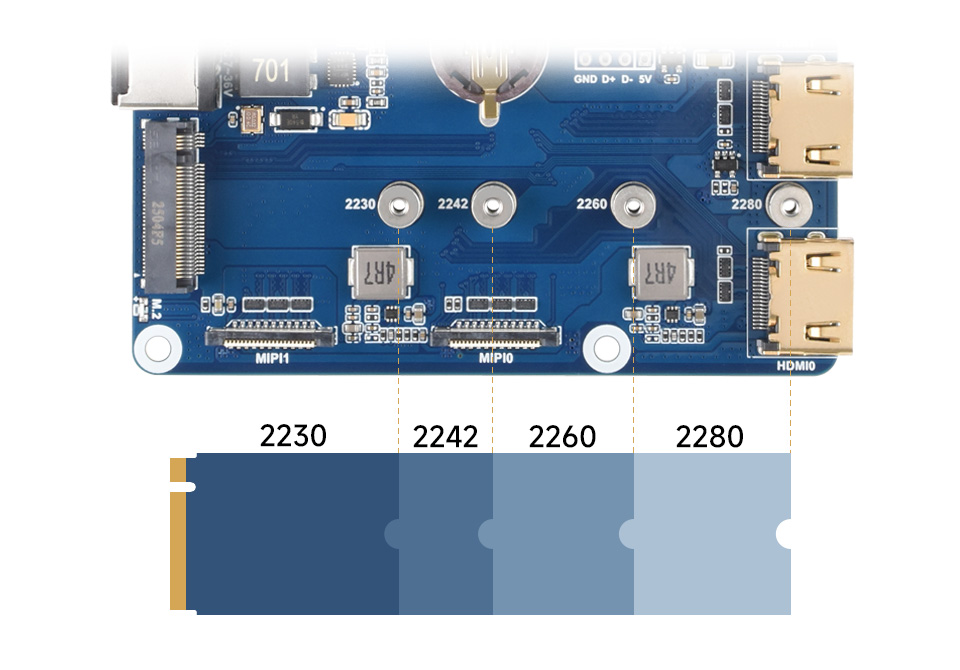 Suitable with M.2 Solid State Drive dimensions