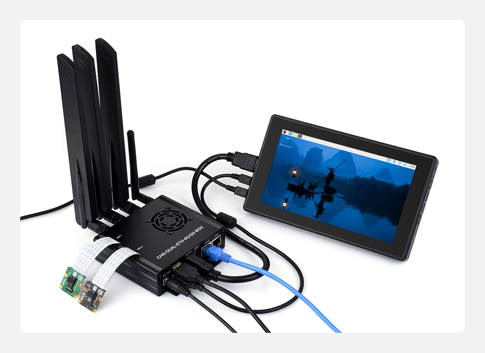 Dual Ethernet Base Board For Raspberry Pi CM5, Industrial application example