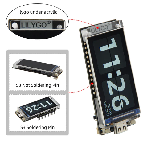 Lilygo ESP32-S3 1.9 inch ST7789 LCD Display Development Board, with pre ...