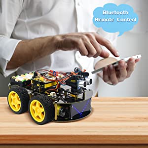 Keyestudio 4WD Multi BT Robot Car Kit V2.0 W/LED Display For Arduino Robot  Kit DIY Electronic Kit/Programming Car Kit Kids Toys