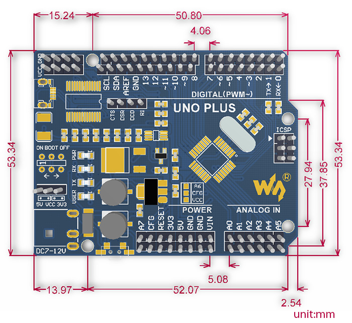 WAVE-10205 UNO PLUS, Arduino UNO Amélioré