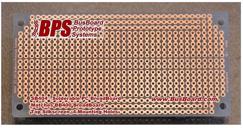 400 Connection Points BB400 Solderless Plug-in BreadBoard Plus SB404 Solderable PC BreadBoard with Matching breadboard Pattern 