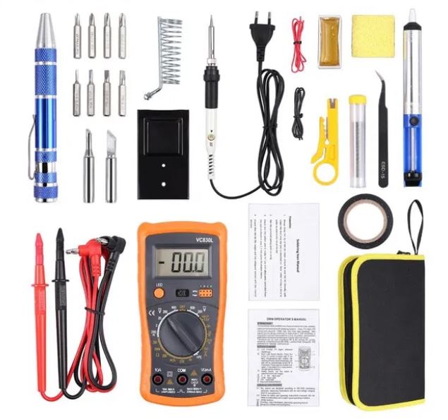 60W Electric Soldering Iron Kit with Multimeter