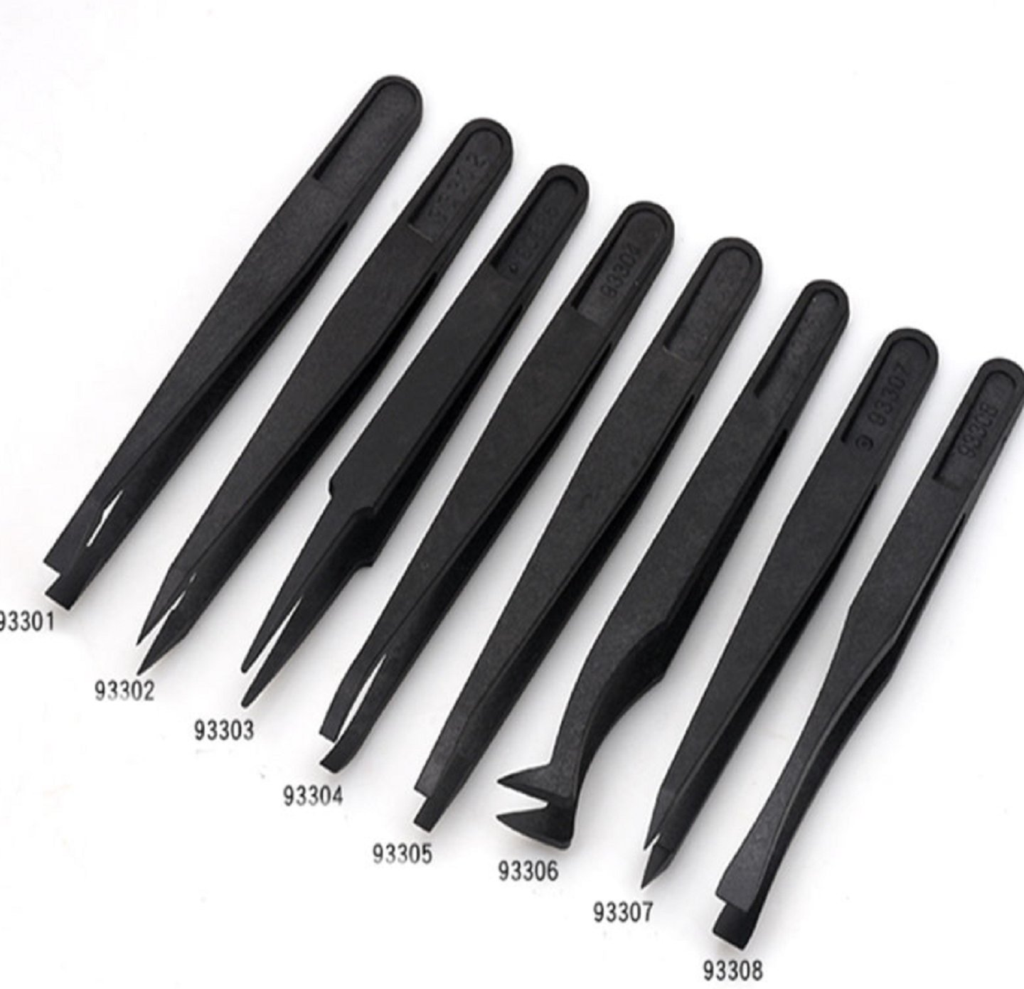 8pcs Antistatic Electronic Plastic Tweezers kit