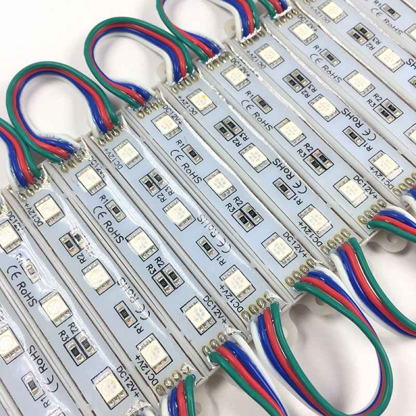 LED-STRIP-5050-RGB3, 3-LED Module 5050 RGB DC12V Waterproof, 10 pcs.